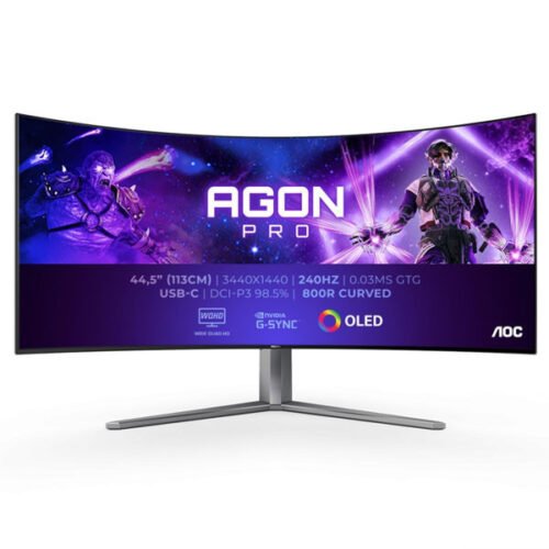AGON 曲面 240Hz OLED / 800R 45吋 AOC 電競螢幕 顯示器 / AG456UCZD 台灣公司貨